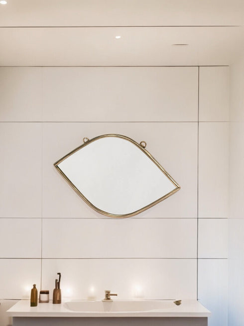 Moroccan Brass Eye Mirror | Unique Wall Decor & Housewarming Gift (1007)