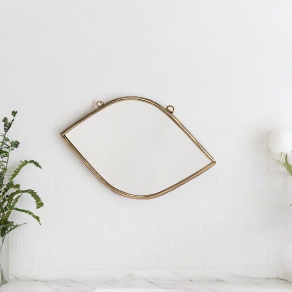 Moroccan Brass Eye Mirror | Unique Wall Decor & Housewarming Gift (1007)