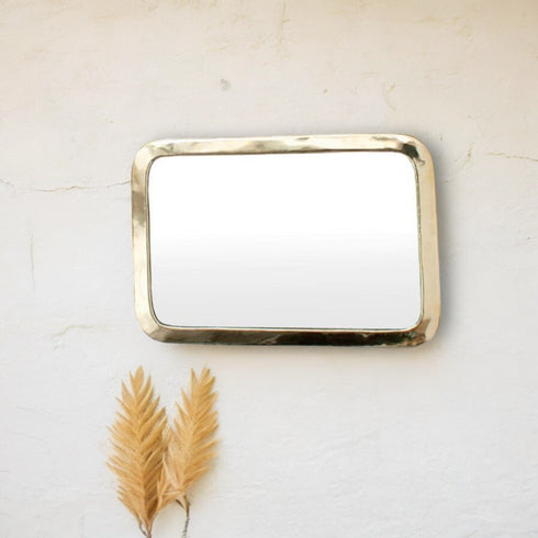 Gold Framed Rectangle Mirror - Elegant Wall Décor for Living Spaces (MR 1009)