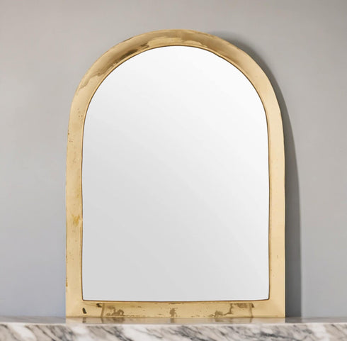 Gilded Arch Mirror: Elegant Wall Hanging Décor for Aesthetic Homes (MR 1010)