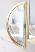 Handcrafted Set of 2 Half-Circle Brass Mirrors - Modern Gold Wall Decor (MR 1005)