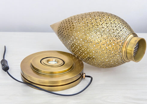 Illuminate Your Space with Our Exquisite Moroccan Brass Floor Lamp (TL 1007)