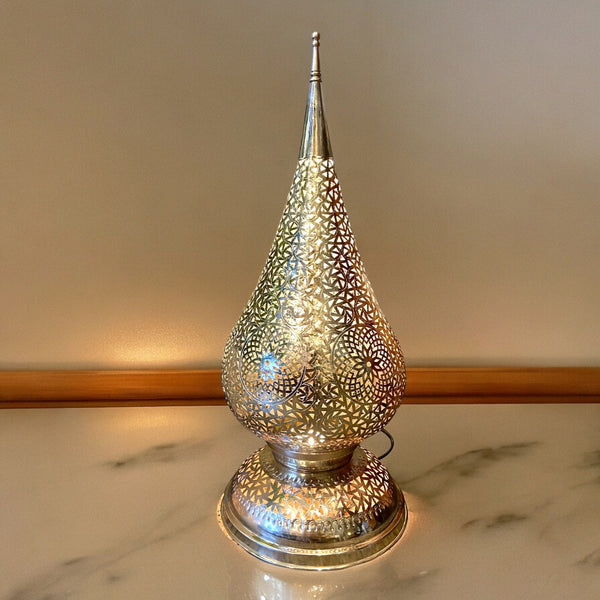 Moroccan Pendant Light – Brass Filigree Openwork Bedroom