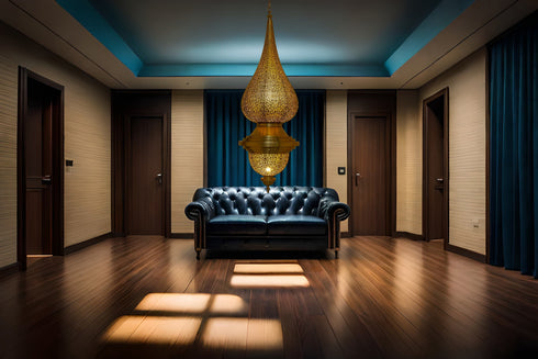 Handcrafted Moroccan Brass Pendant Light - Boho Decor Statement Piece (1030)