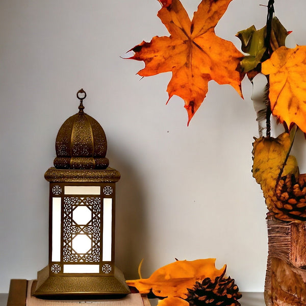 Moroccan Floor Lamp – Filigree Brass Openwork Lamp