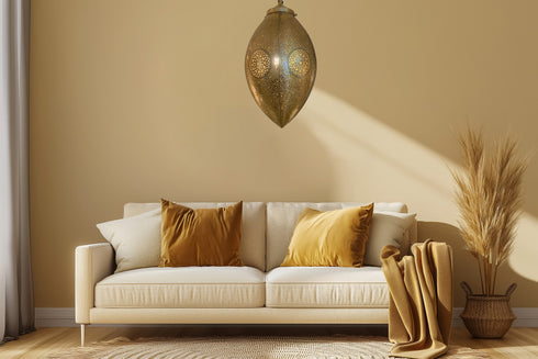 Handcrafted Moroccan Brass Pendant Lamp - Exquisite Ceiling Chandelier (PL 1027)