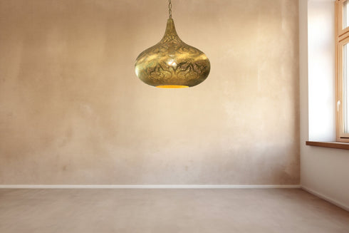Handmade Moroccan Brass Chandelier Lighting - Elegant Ceiling Lamp (PL 1017)
