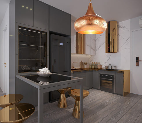 Chandeliers For Dining Room - Elegant Brass Chandelier (PL 1019)