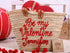 Personalized “Be My Valentine” Straw Basket Tote Bag | Custom Name Gift