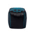 Square Bleu Ottoman Leather Pouf - Bohemian Deco