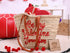Personalized “Be My Valentine” Straw Basket Tote Bag | Custom Name Gift
