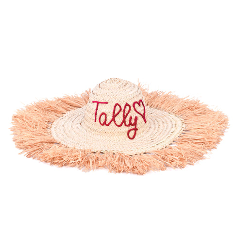 Straw Fringed Raffia Hat - Beach hat