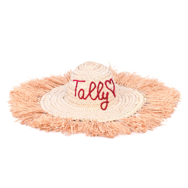 Straw Fringed Raffia Hat - Beach hat