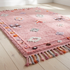 Authentic Handmade Azilal Rug – Vibrant Pink Flatweave Wool Moroccan Rug for Boho Home Decor