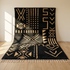 Authentic Moroccan Rug – High Pile Natural Wool Area Rug with Modern Abstract Tribal Geometric Pattern