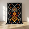 Authentic Handmade Moroccan Rug – Flatweave Wool Rug with Geometric Tribal Design for Boho Living Room Decor