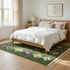 Handmade Green Rug - Colorful Geometric Carpet