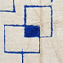 Modern Beni Ourain Rug - Plush Natural Wool - Geometric Blue Minimalist Decor