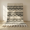 Moroccan Kilim Rug – Black & Ivory Flatweave Diamond Wool Area Rug