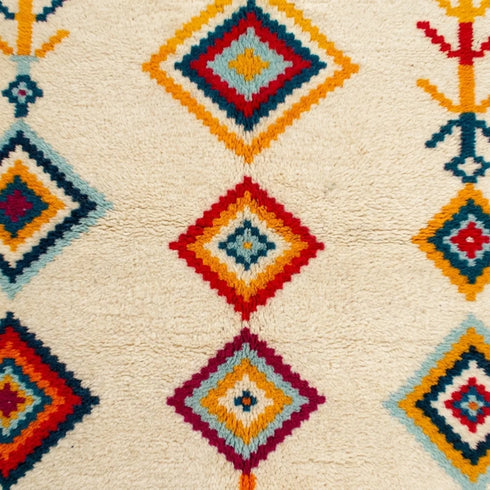 Moroccan Kilim Rug – Multicolor Flatweave Diamond Wool Area Rug