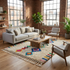 Azilal Rug – Multicolor Shaggy Diamond Wool Area Rug