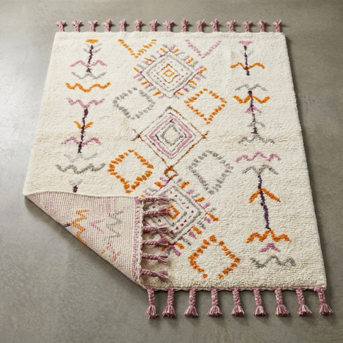 Authentic Handmade Azilal Rug – Plush Moroccan Wool Area Rug with Modern Boho Design