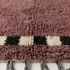 Beni Ourain Rug – Mauve Plush Geometric Wool Area Rug