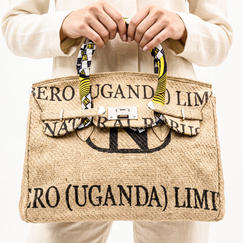 Large Jute Duffle Tote Bag – Moroccan Woven Handbag