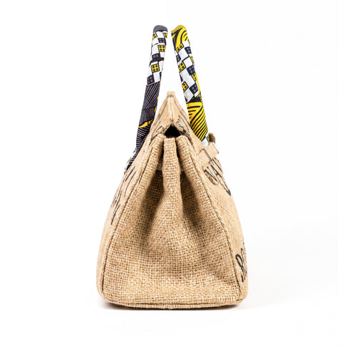 Large Jute Duffle Tote Bag – Moroccan Woven Handbag