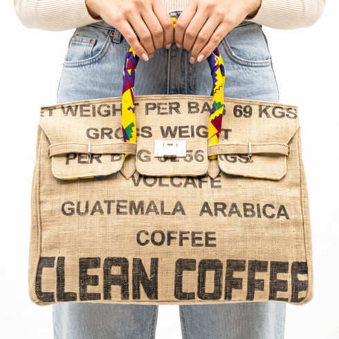 Moroccan Jute Luxury Tote – Large Travel Handbag