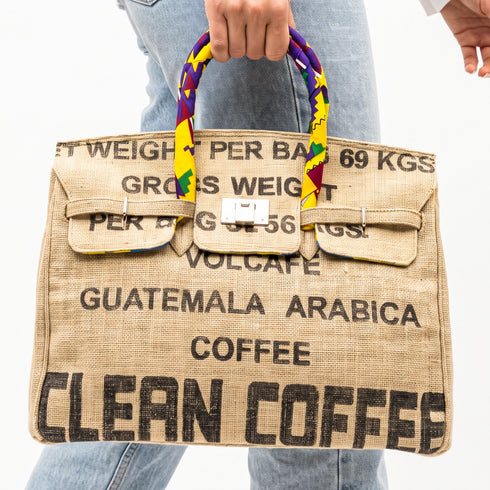 Moroccan Jute Luxury Tote – Large Travel Handbag