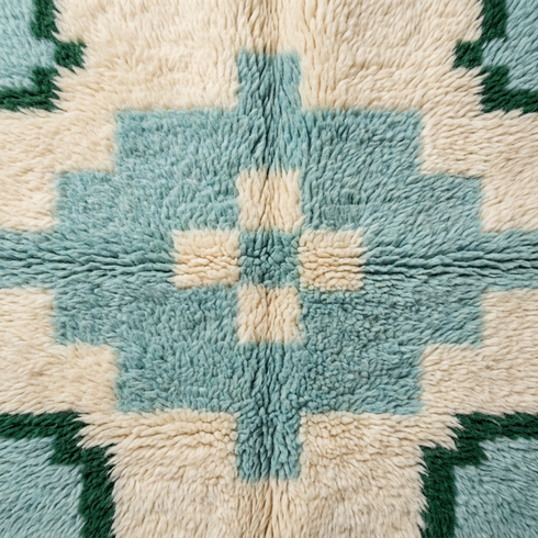 Handmade Moroccan Kilim Rug – Geometric Flatweave Wool Rug for Boho Interiors