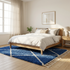 Beni Ourain Rug – Blue Plush Geometric Wool Area Rug