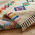 Azilal Rug – Multicolor Shaggy Diamond Wool Area Rug