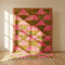 Handmade Boujaad Rug - Vibrant High Pile Wool - Modern Geometric Boho Area Rug