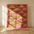 Handmade Boujaad Rug - Vibrant High Pile Wool - Modern Geometric Boho Area Rug