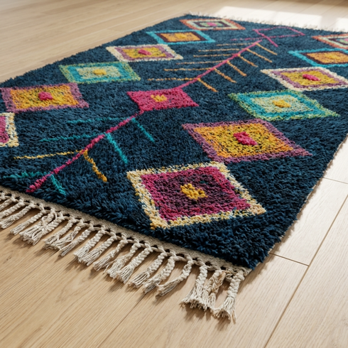 Moroccan Runner Rug – Handmade Azilal Wool Rug for Boho Hallway & Entryway Decor
