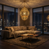 Handmade Moroccan Lamp - Gold Brass Pendant - Bedroom Mood Lighting