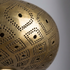 Brass Pendant Light – Moroccan Filigree Openwork Living Room