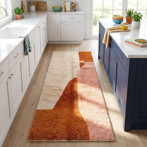 Moroccan Berber Rug – Terracotta Abstract Wool Rug
