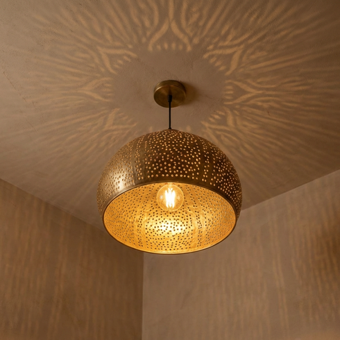 Handmade Moroccan Hanging Lamp - Boho Kitchen Lighting