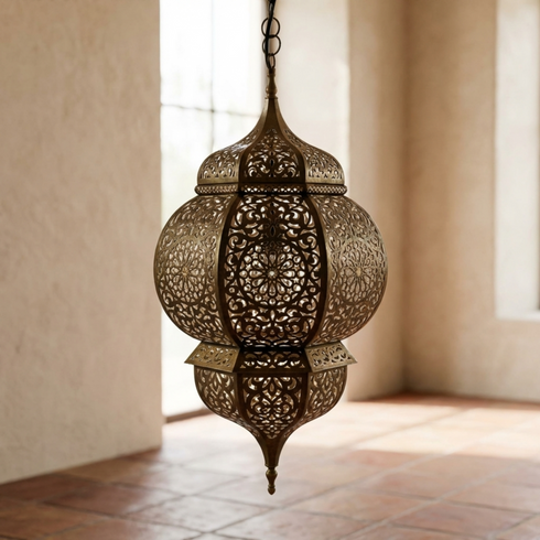 Brass pendant lights - Moroccan handmade design (pl-2012)