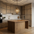 Handmade Glass & Brass Pendant - Geometric Ceiling Light