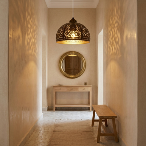 Moroccan Brass Ceiling Light - Moroccan handmade design (pl-2022)