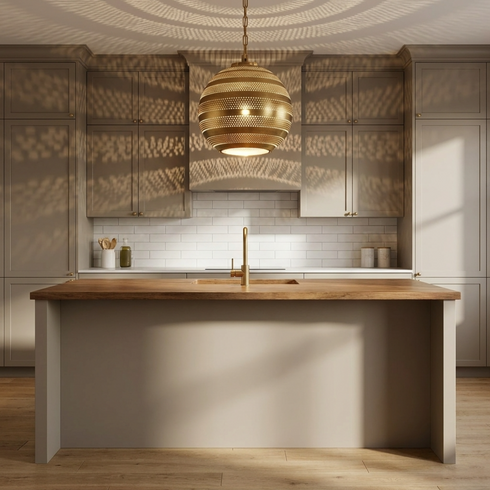 Authentic Moroccan Brass Globe Pendant Light – Hand-Hammered Gold Finish for Bedroom Mood Lighting