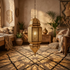 Handmade Moroccan Brass Pendant Lamp Bohemian Riad Lantern (pl-2023)