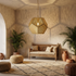 Brass Ceiling Light – Moroccan Filigree Openwork