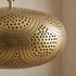 Moroccan Pendant Light – Filigree Brass Openwork Lamp Statement Light