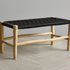 Moroccan bench with Black cord - Moroccan Handmade Furniture