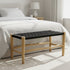 Moroccan bench with Black cord - Moroccan Handmade Furniture